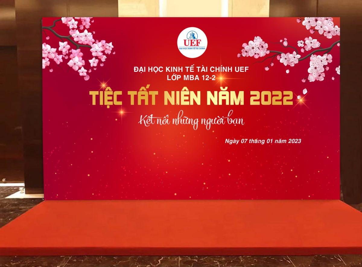Thi công backdrop sân khấu tiệc tất niên gala dinner tại Nha Trang